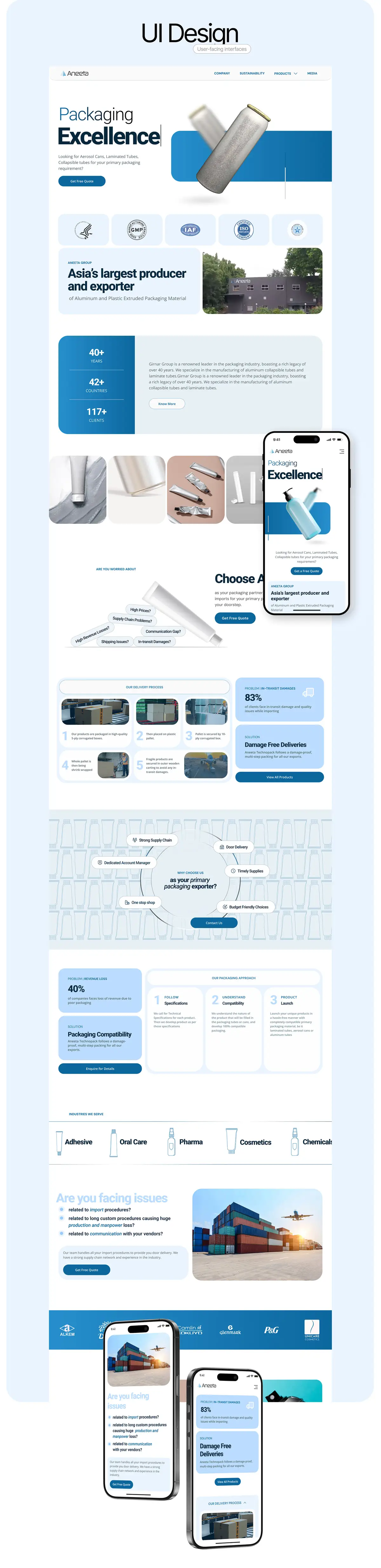 Aneeta Packaging — packaging export website by Helmsman, screen 7