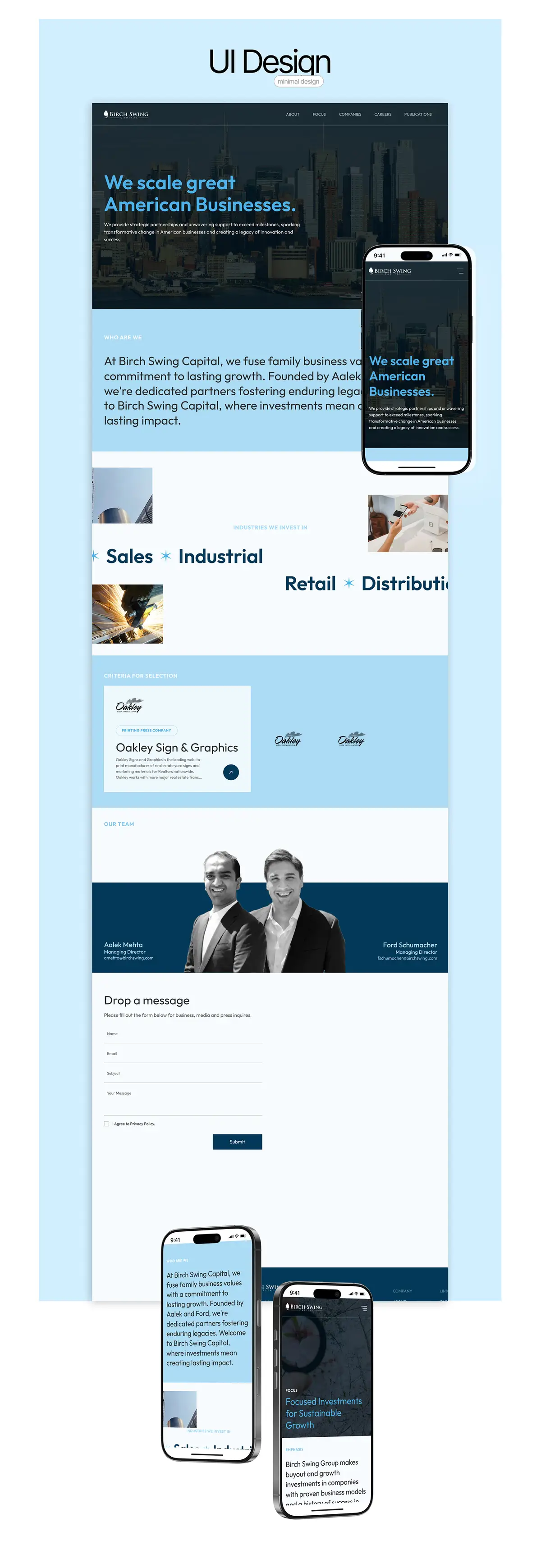 Birch Swing Group — investment website by Helmsman, screen 4