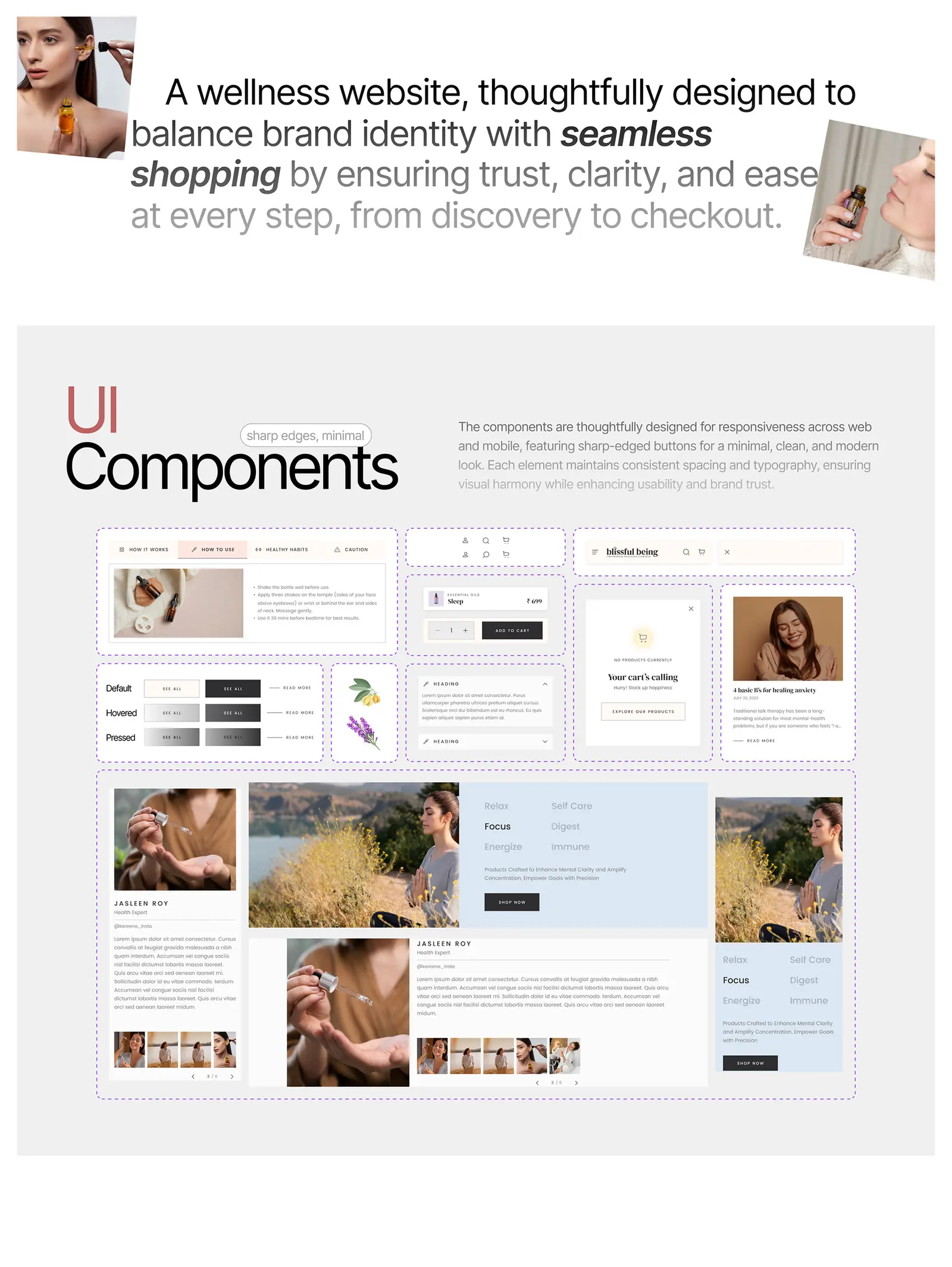 Blissful Being — wellness website by Helmsman, screen 5
