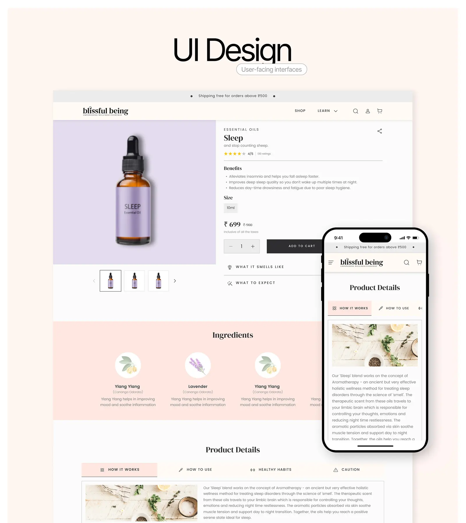 Blissful Being — wellness website by Helmsman, screen 6