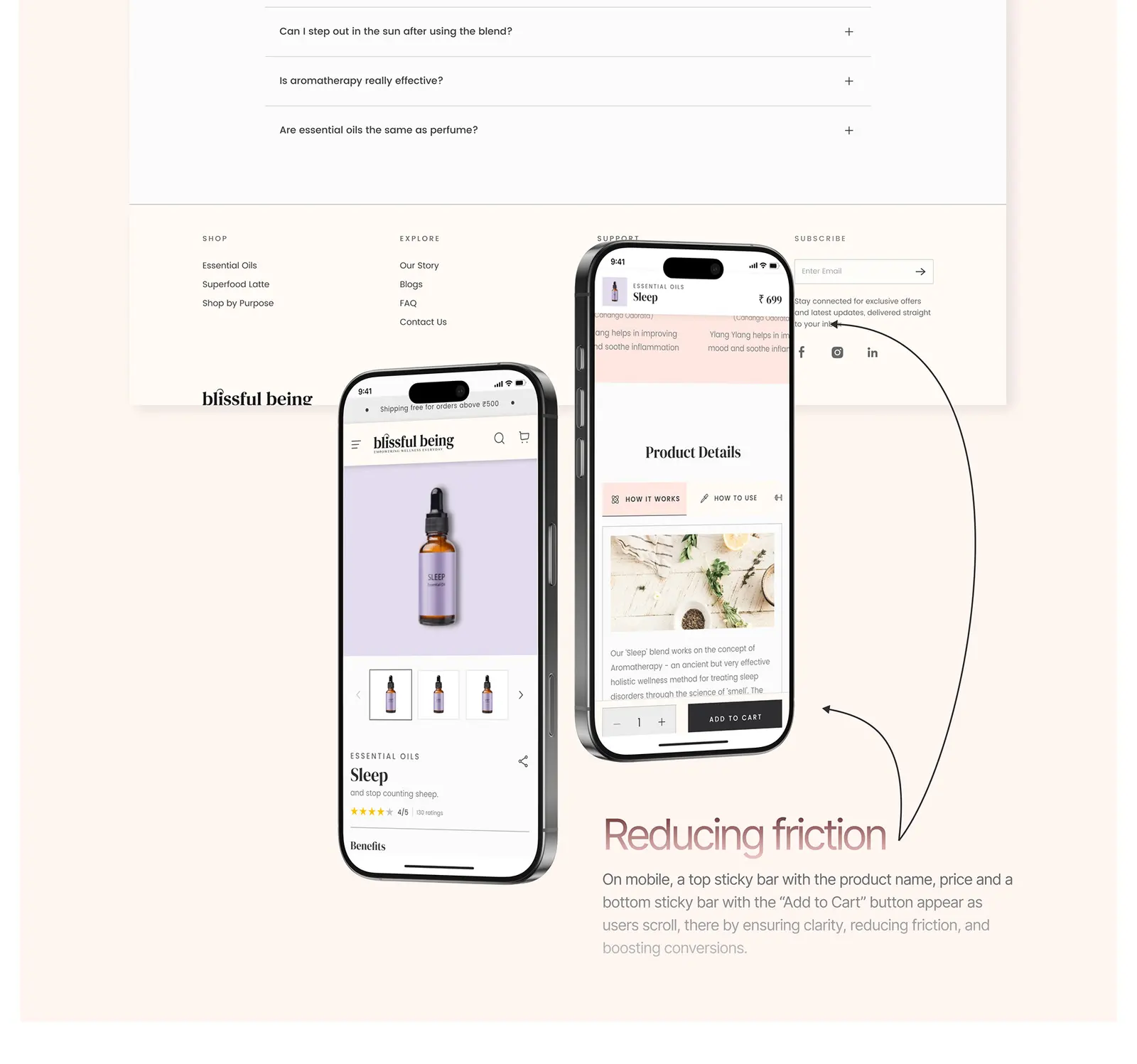 Blissful Being — wellness website by Helmsman, screen 8
