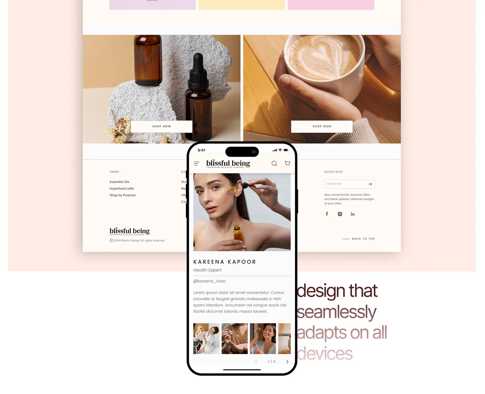 Blissful Being — wellness website by Helmsman, screen 11
