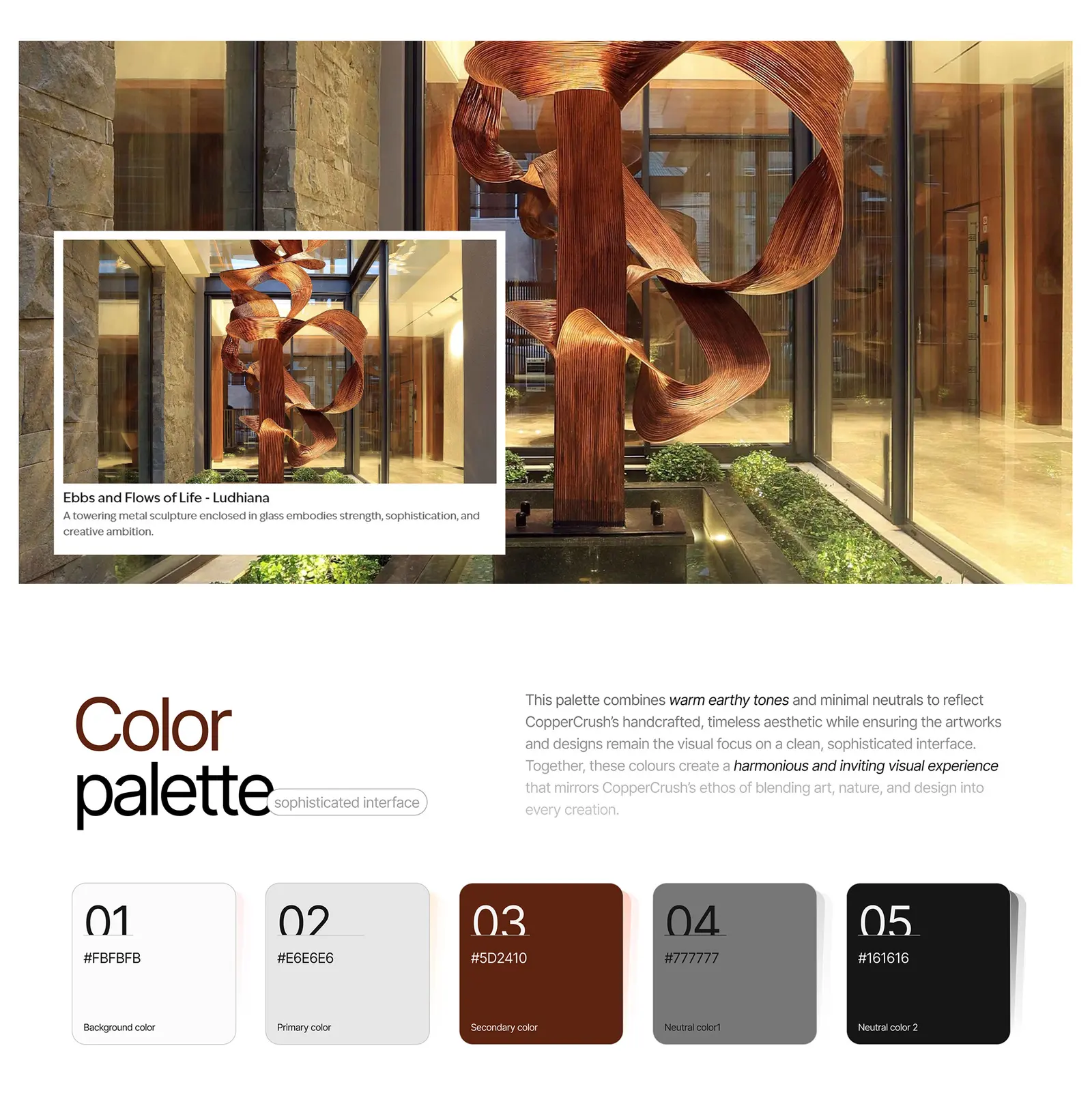 Copper Crush — art & interiors website by Helmsman, screen 2
