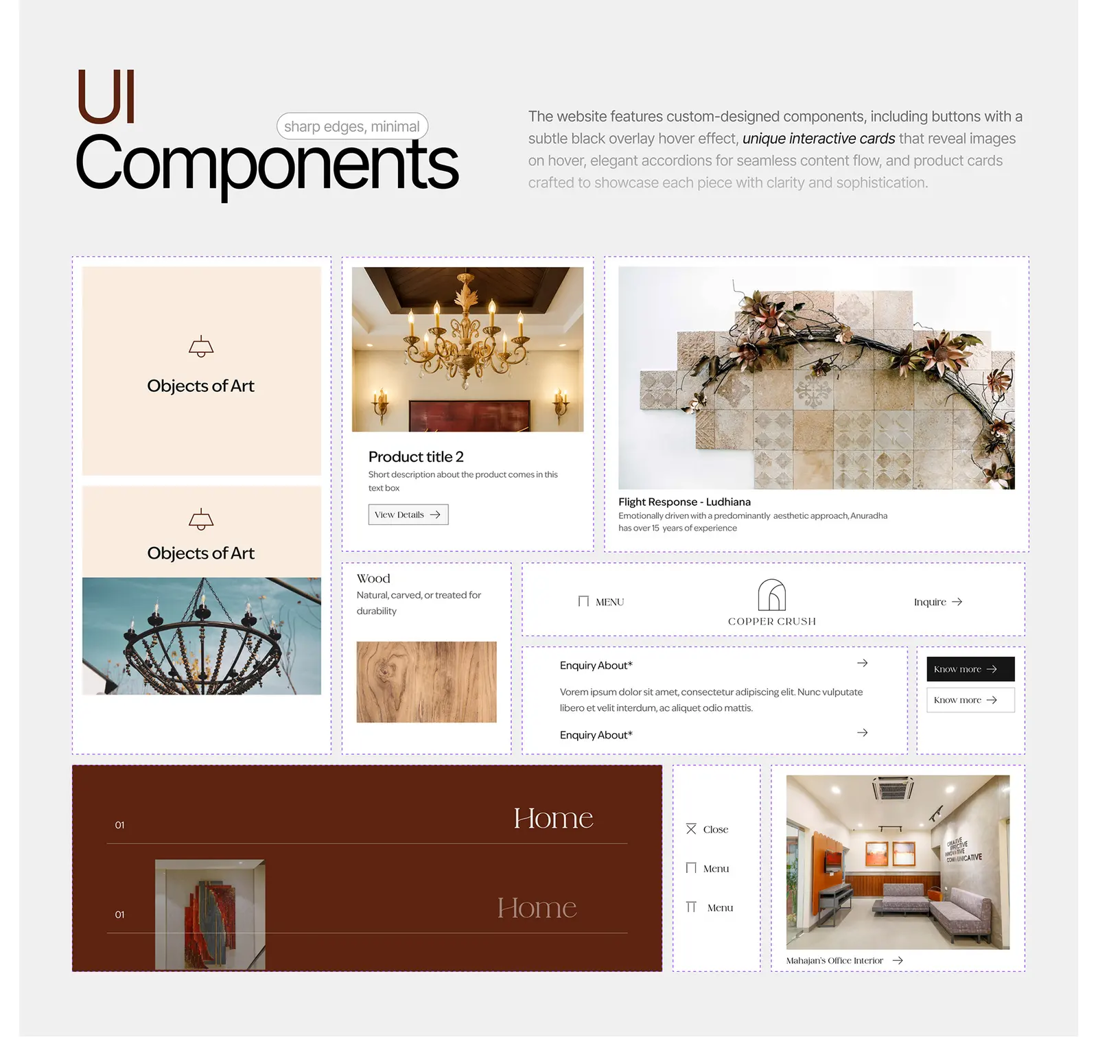Copper Crush — art & interiors website by Helmsman, screen 5