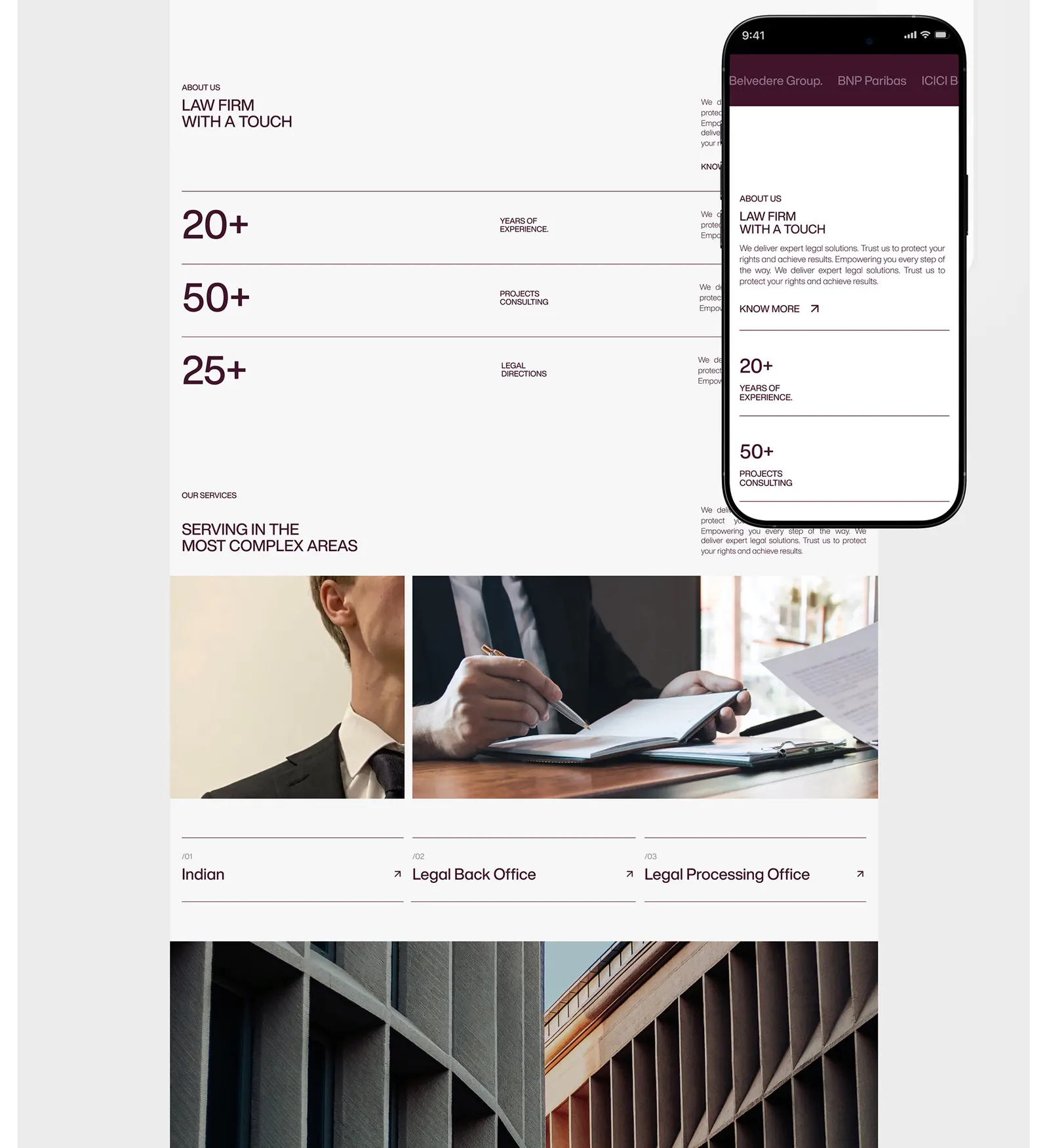 Shepherd's Knight — legal website by Helmsman, screen 6