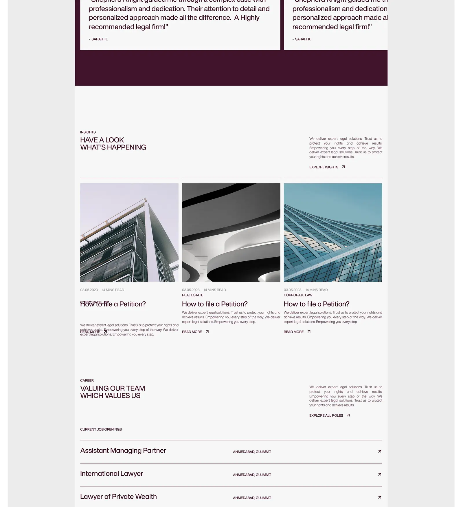 Shepherd's Knight — legal website by Helmsman, screen 8