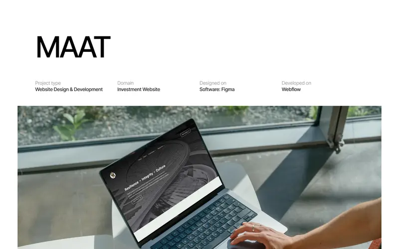 MAAT — websites & e-commerce by Helmsman