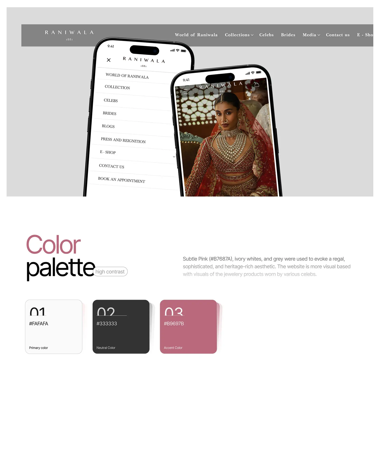 Raniwala — bridal jewellery website by Helmsman, screen 2