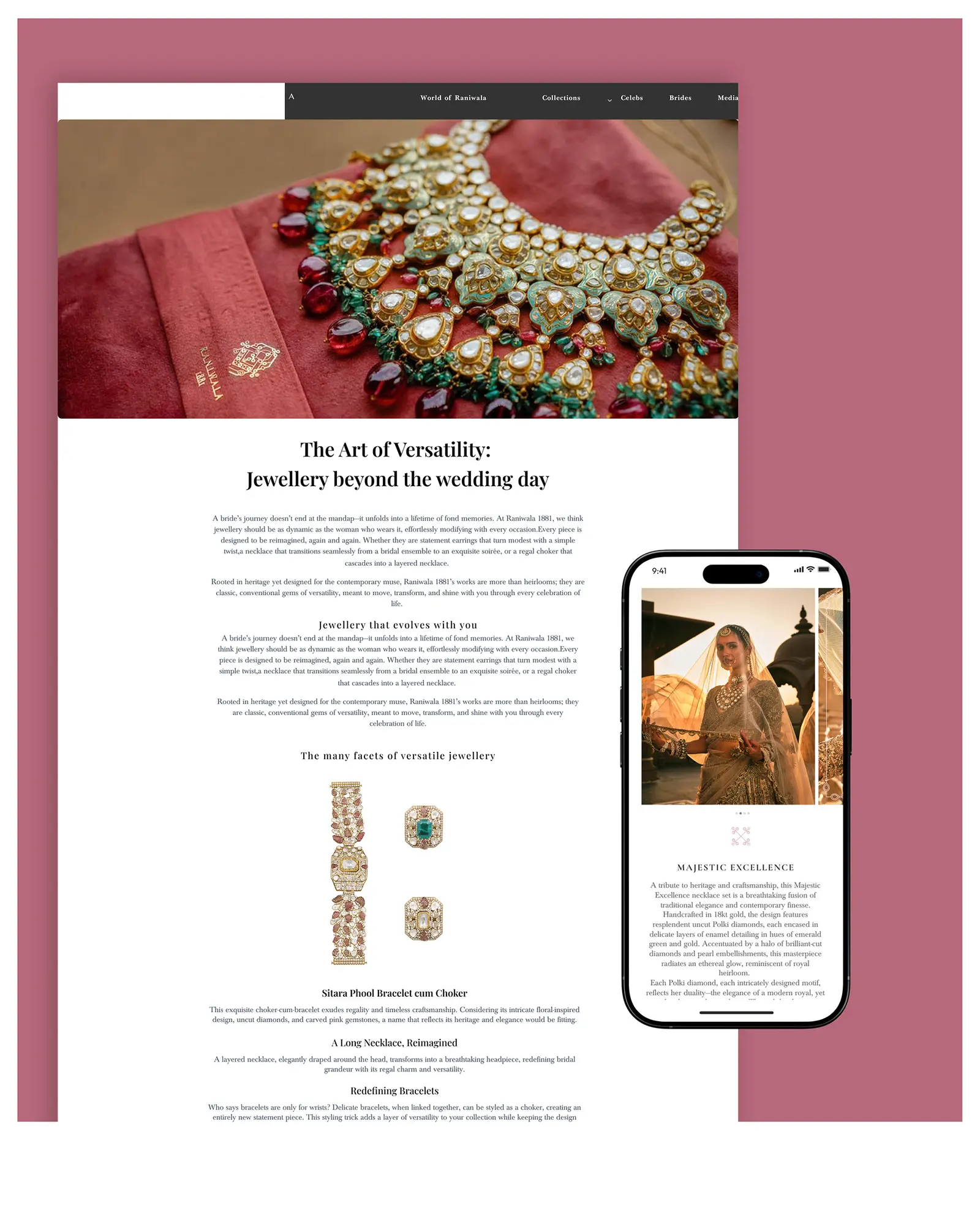 Raniwala — bridal jewellery website by Helmsman, screen 4