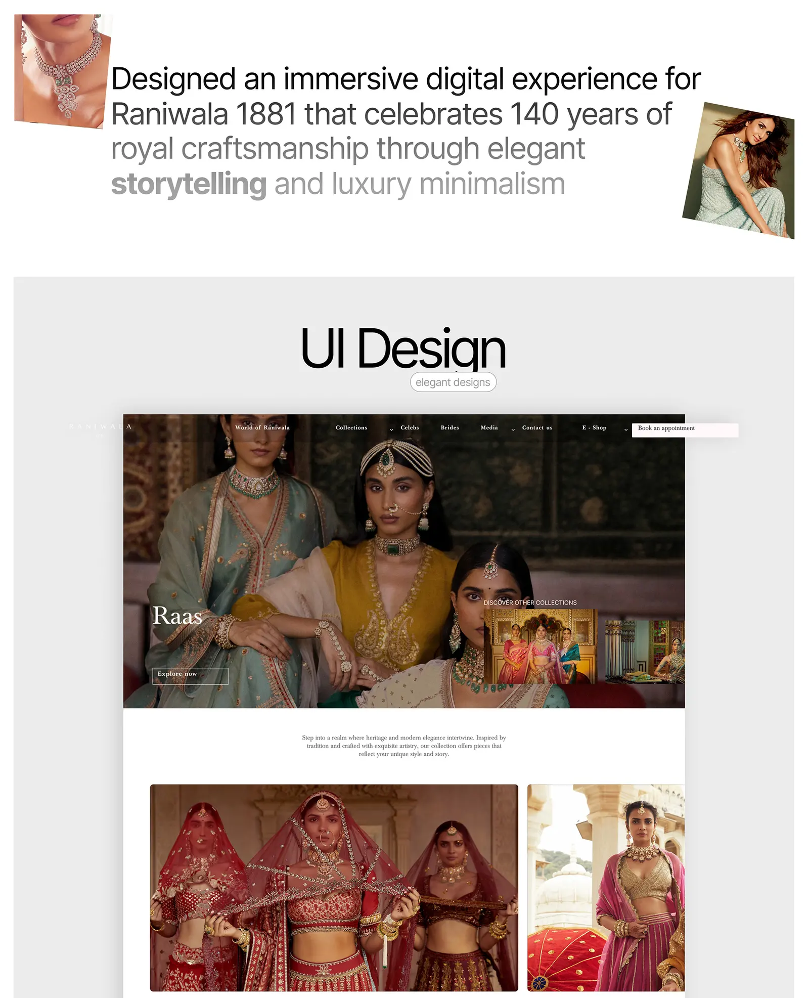 Raniwala — bridal jewellery website by Helmsman, screen 5