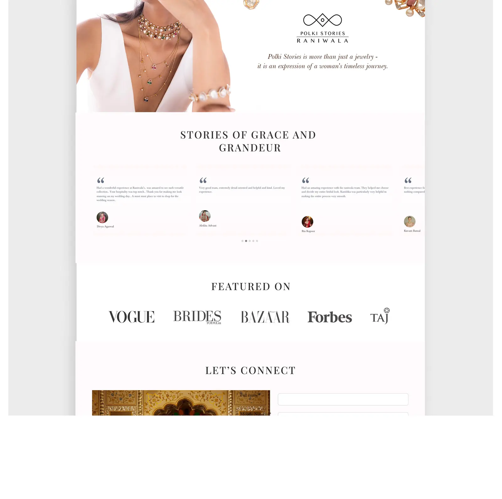 Raniwala — bridal jewellery website by Helmsman, screen 8