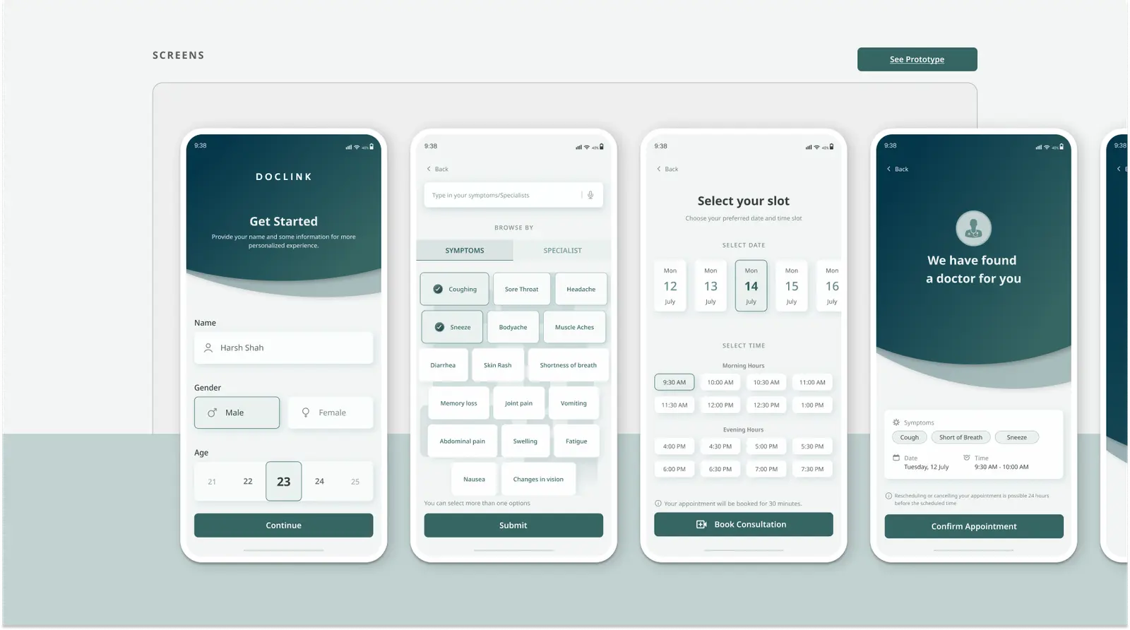 DocLink — healthcare software by Helmsman, screen 6
