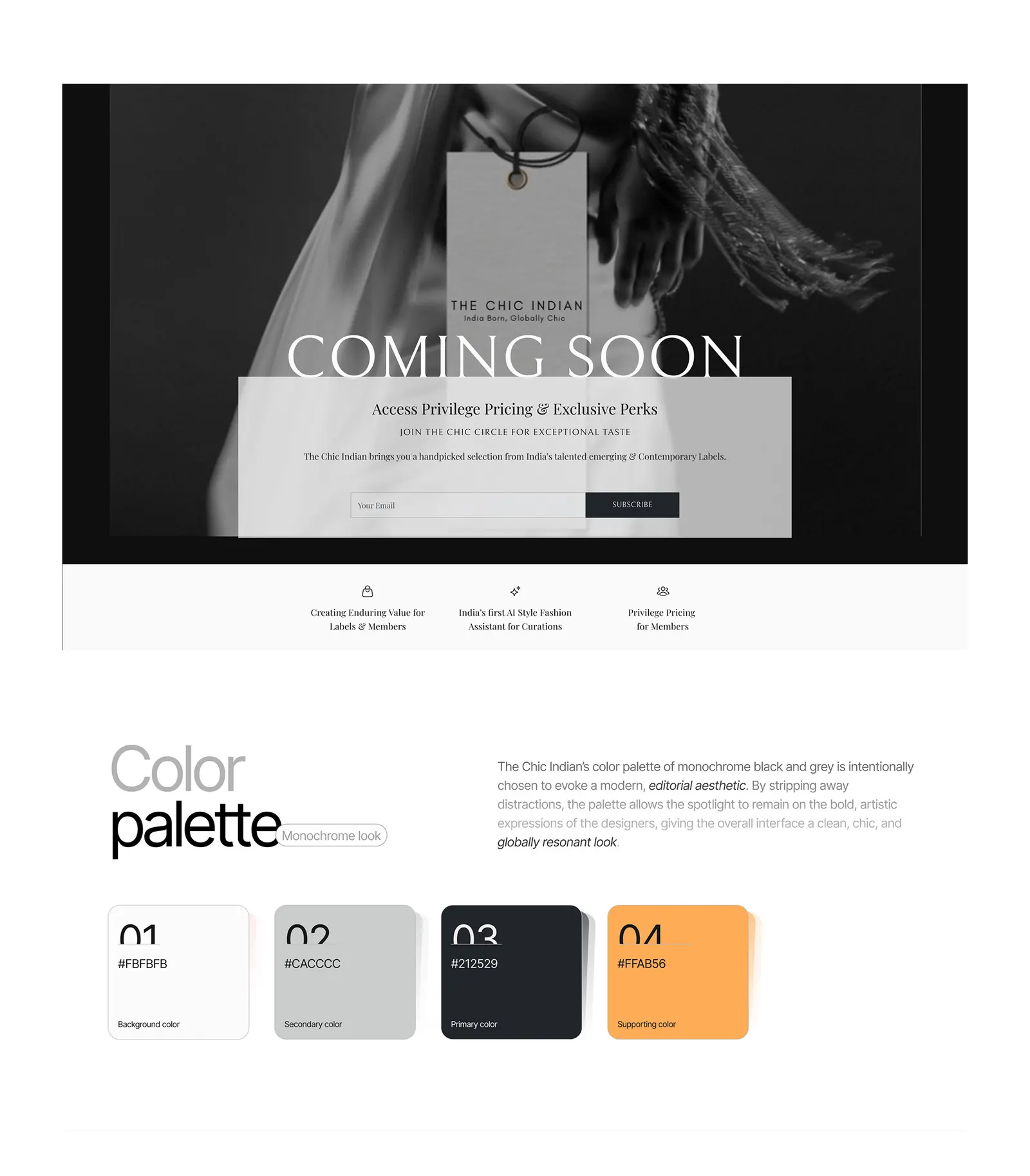 The Chic Indian — fashion website by Helmsman, screen 2