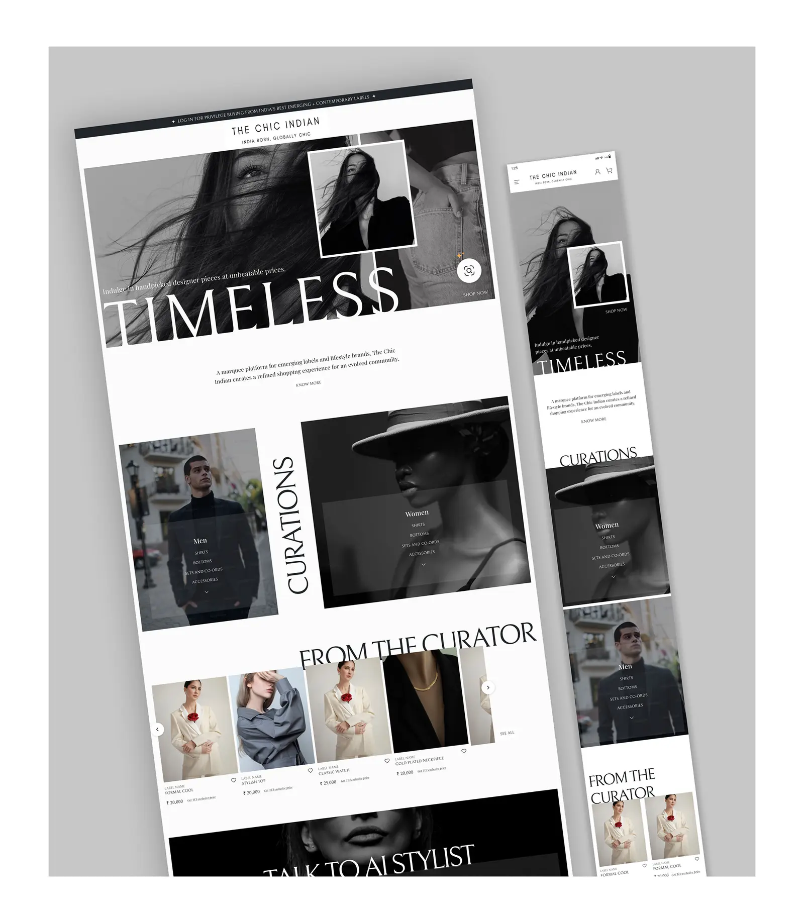 The Chic Indian — fashion website by Helmsman, screen 4