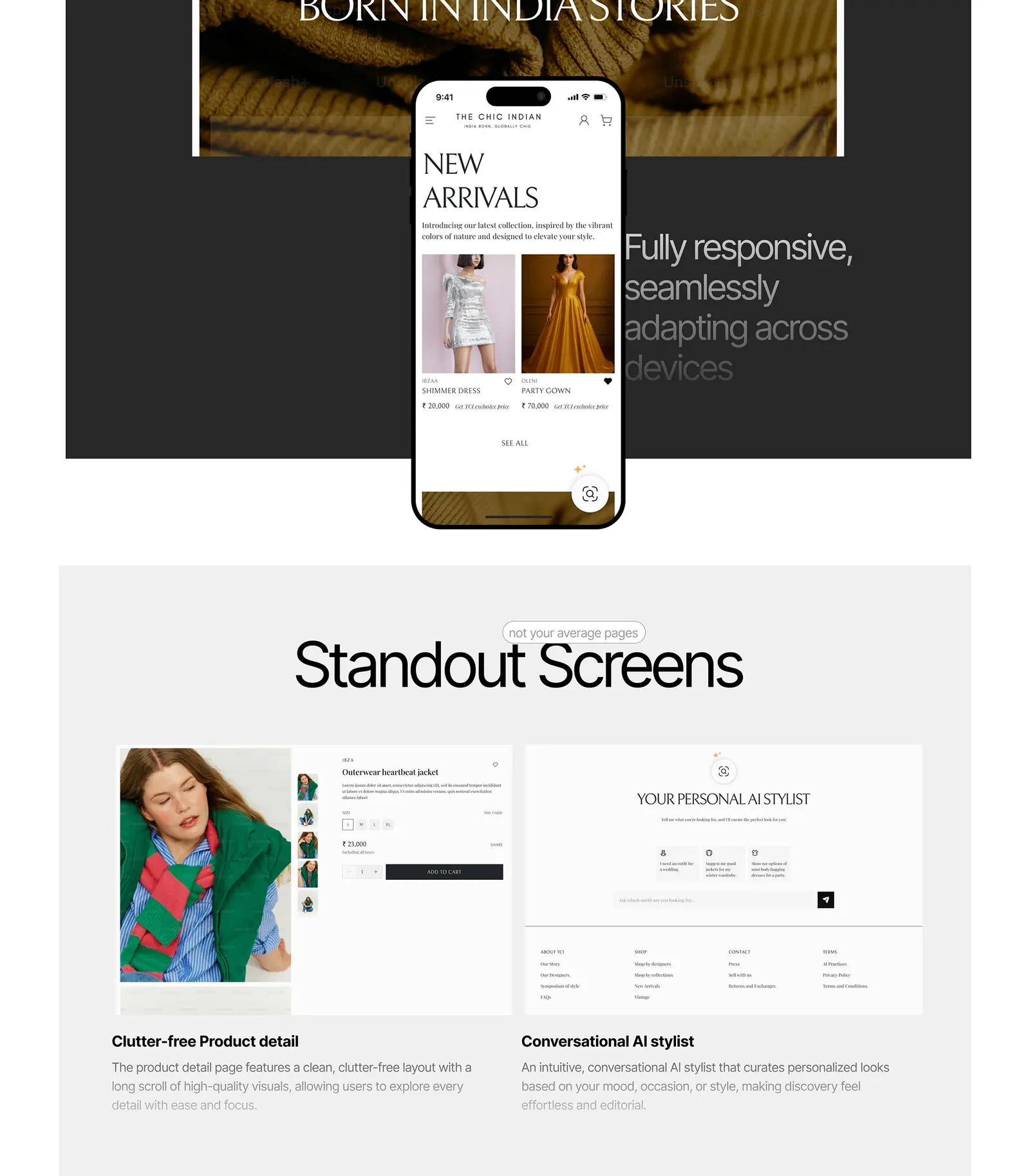 The Chic Indian — fashion website by Helmsman, screen 8