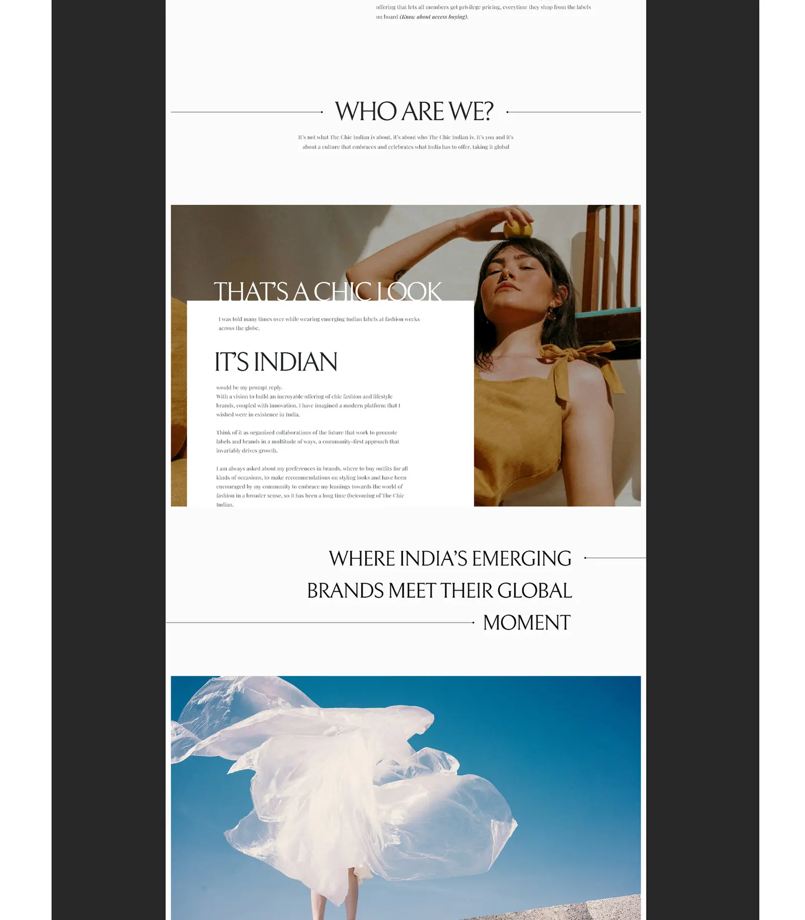 The Chic Indian — fashion website by Helmsman, screen 10