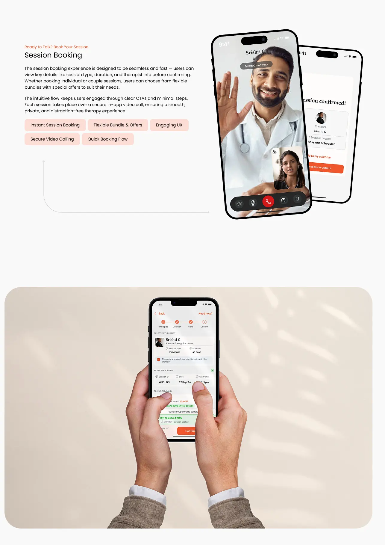 One platform, three products — mental health software by Helmsman, screen 9