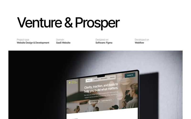 Venture & Prosper — websites & e-commerce by Helmsman
